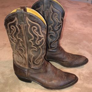 Mens Justin Bay Apache Leather Cowboy Boots.